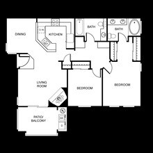 Villa Venezia (2BD/2BA) 0101 floor plan